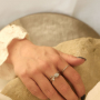 Elegante stainless steel ringen met natuursteen