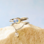 Elegante stainless steel ringen met natuursteen