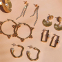 Mix and match stainless steel oorbellen