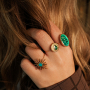 Inspiratie tijd met roestvrij stalen ringen met enamel