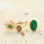 Inspiratie tijd met roestvrij stalen ringen met enamel