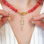 Ontwerp trendy sieraden met brass TQ metaal bedels en sloten