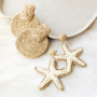 Inspiratie tijd met raffia en denim oorbellen