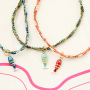 Mix & match met ketting met facet kralen en hartjes oorbellen